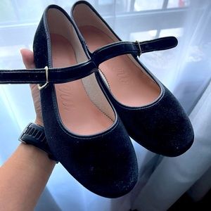 New Jcrew velvet Mary Janes